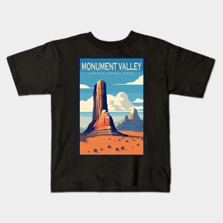 Monument Valley National Park Travel Poster Kids T-Shirt